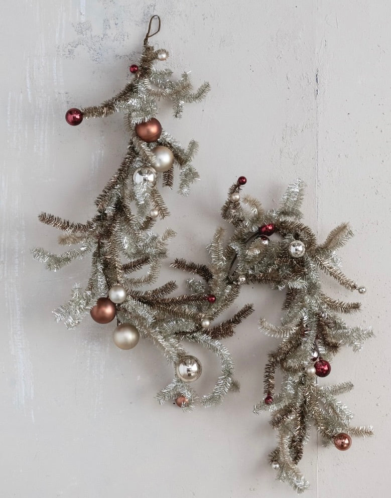 Tinsel Garland with Ornaments