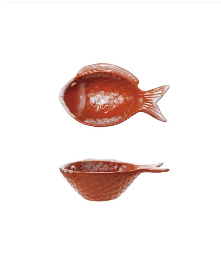 Stoneware Fish Shaped Bowl