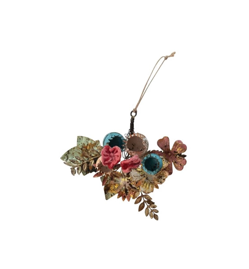 Vintage reproduction metal toleware ornament