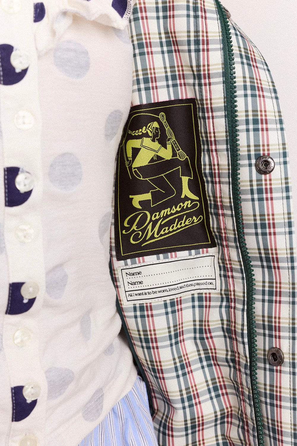 DAMSON MADDER Liu Raincoat - Elderberry Check