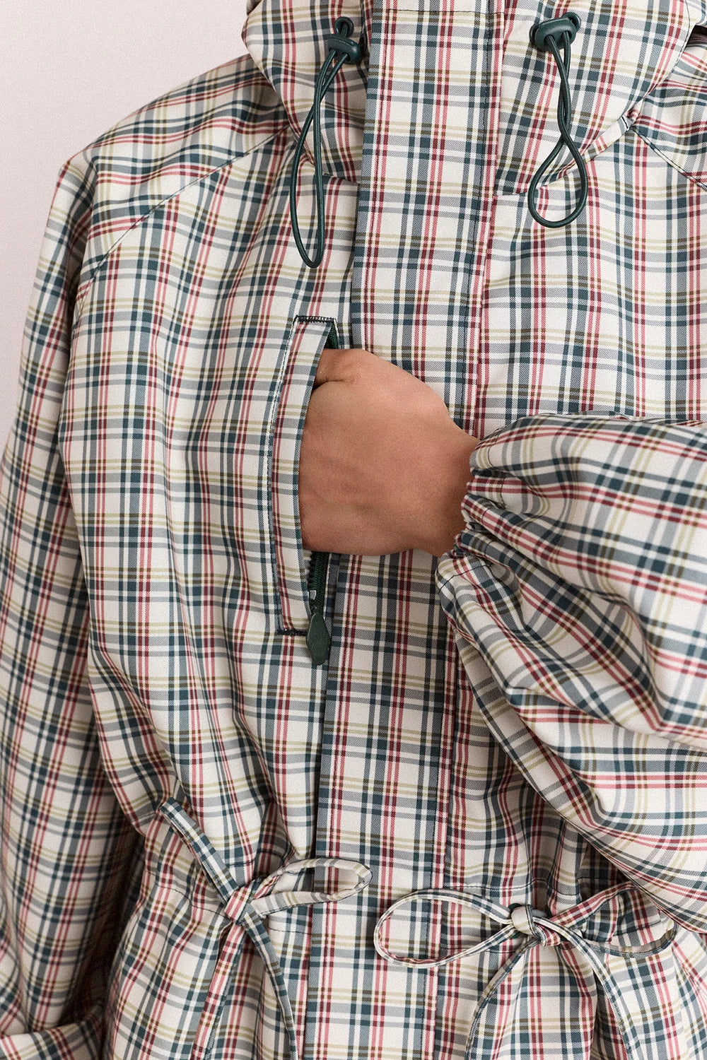 DAMSON MADDER Liu Raincoat - Elderberry Check
