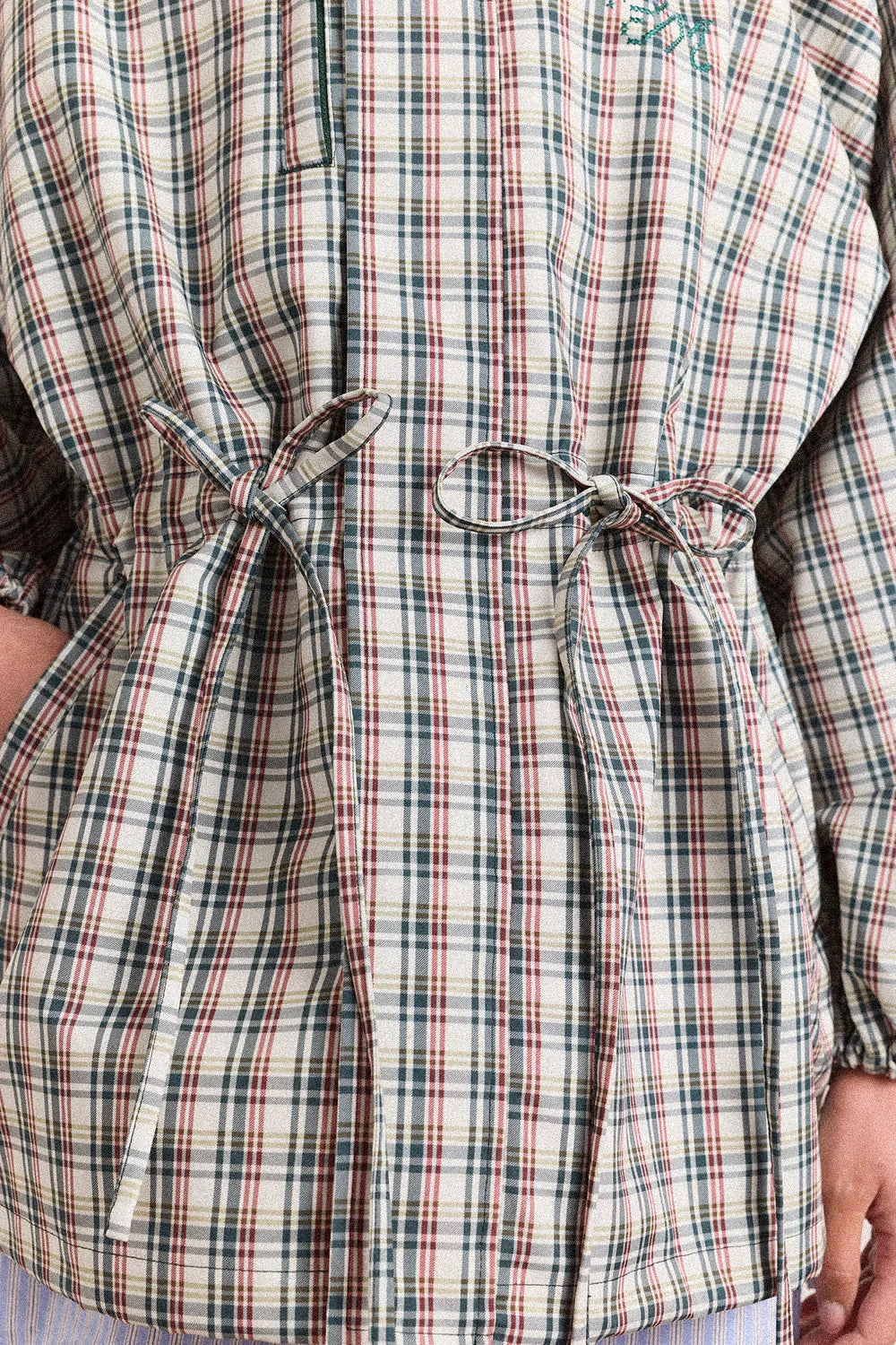 DAMSON MADDER Liu Raincoat - Elderberry Check
