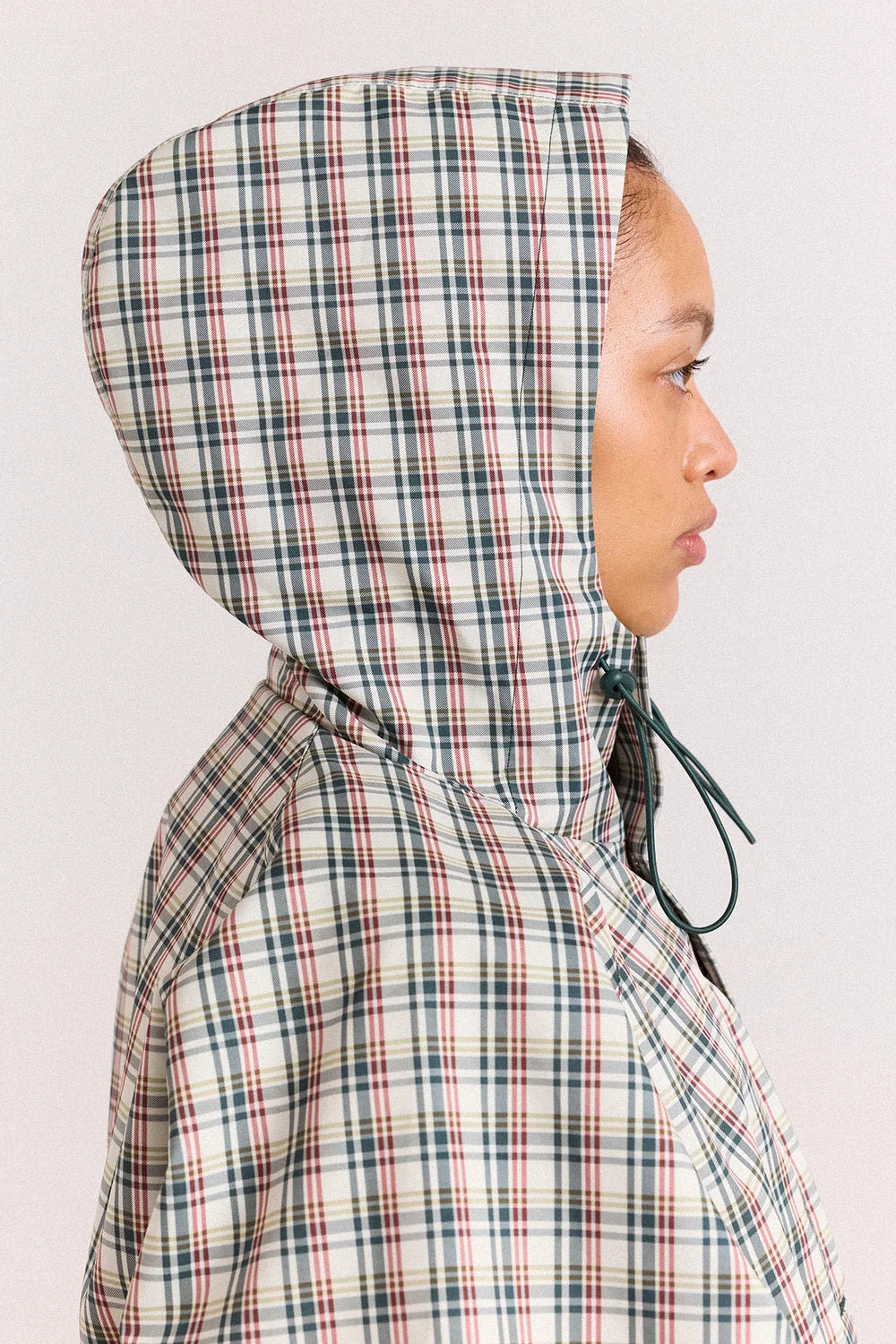 DAMSON MADDER Liu Raincoat - Elderberry Check