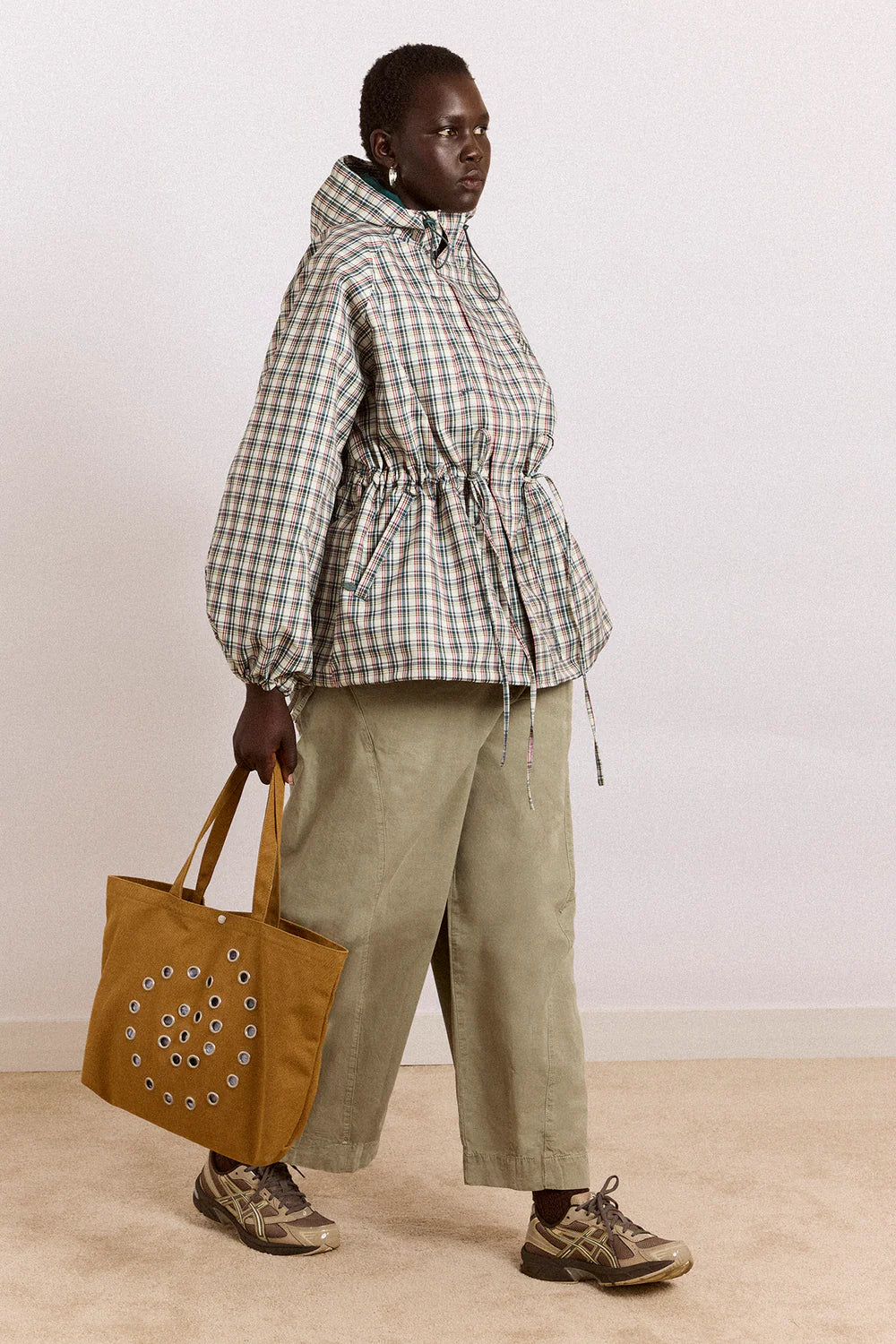 DAMSON MADDER Liu Raincoat - Elderberry Check