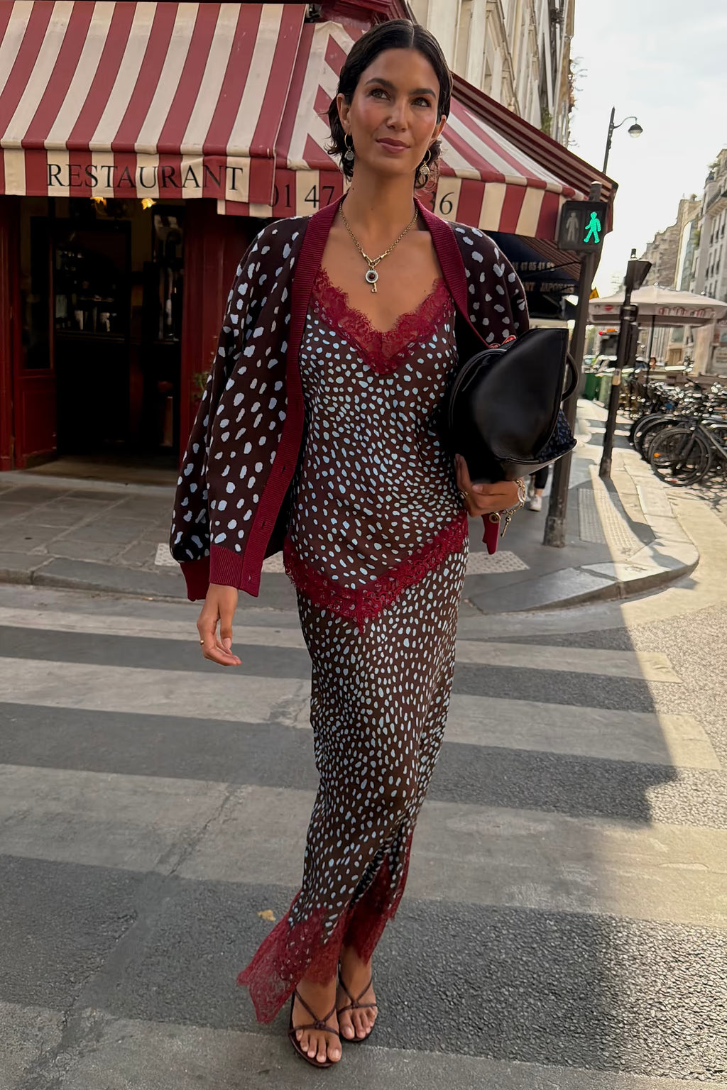 NEVER FULLY DRESSED Chocolate Deer Midi Maeva Skirt