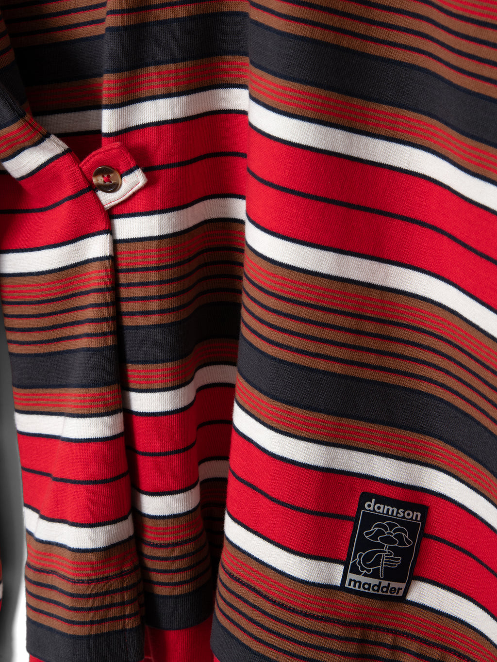 DAMSON MADDER NOAH CINCH RUGBY IN RED STRIPE