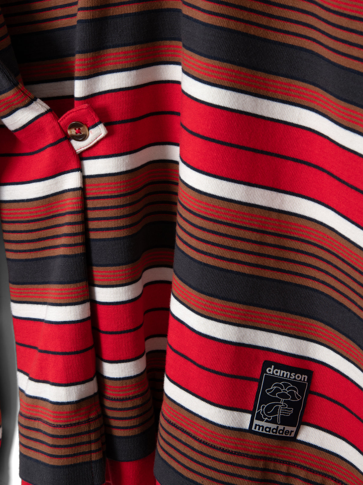 DAMSON MADDER NOAH CINCH RUGBY IN RED STRIPE