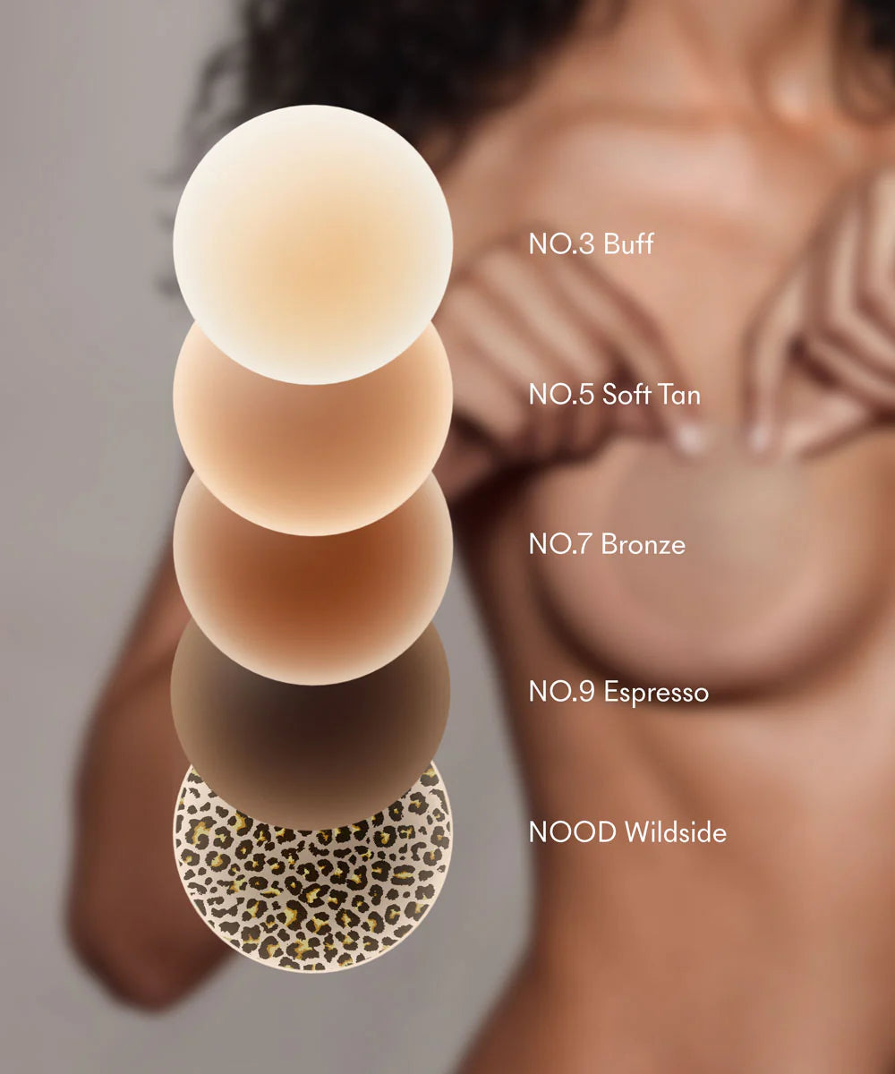 NOOD NO SHOW REUSABLE NIPPLE COVERS 3"
