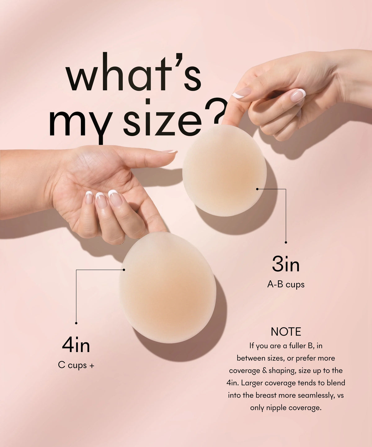 NOOD NO SHOW REUSABLE NIPPLE COVERS 3"