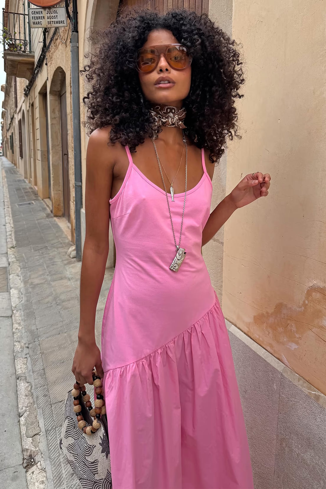 Women's Pink Strappy Nova Dress in - Size 6