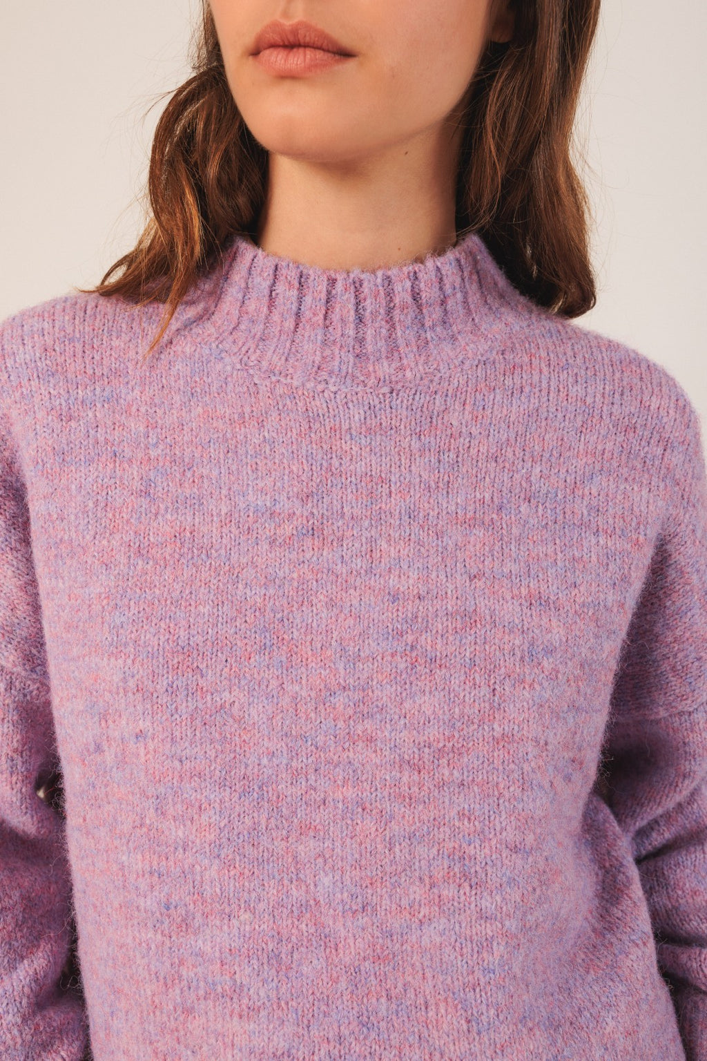 LAVENDER MOCKNECK SWEATER