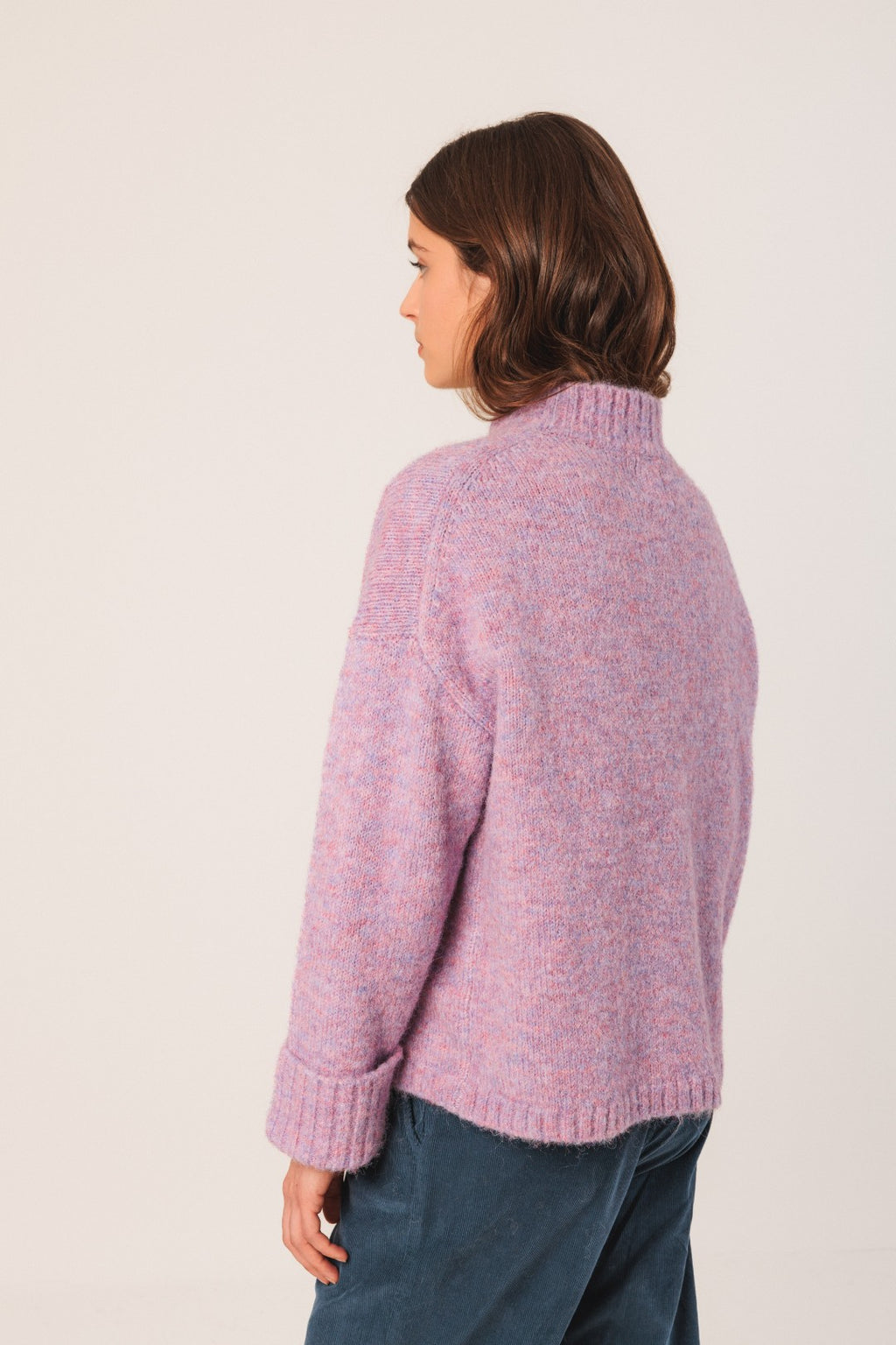 LAVENDER MOCKNECK SWEATER