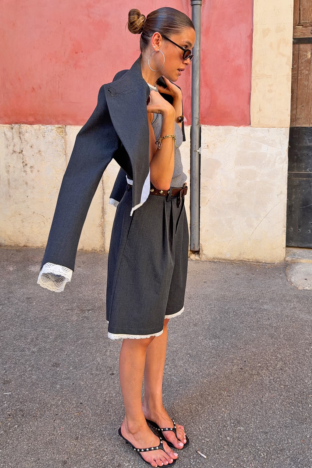 NEVER FULLY DRESSED Long Tailored Shorts