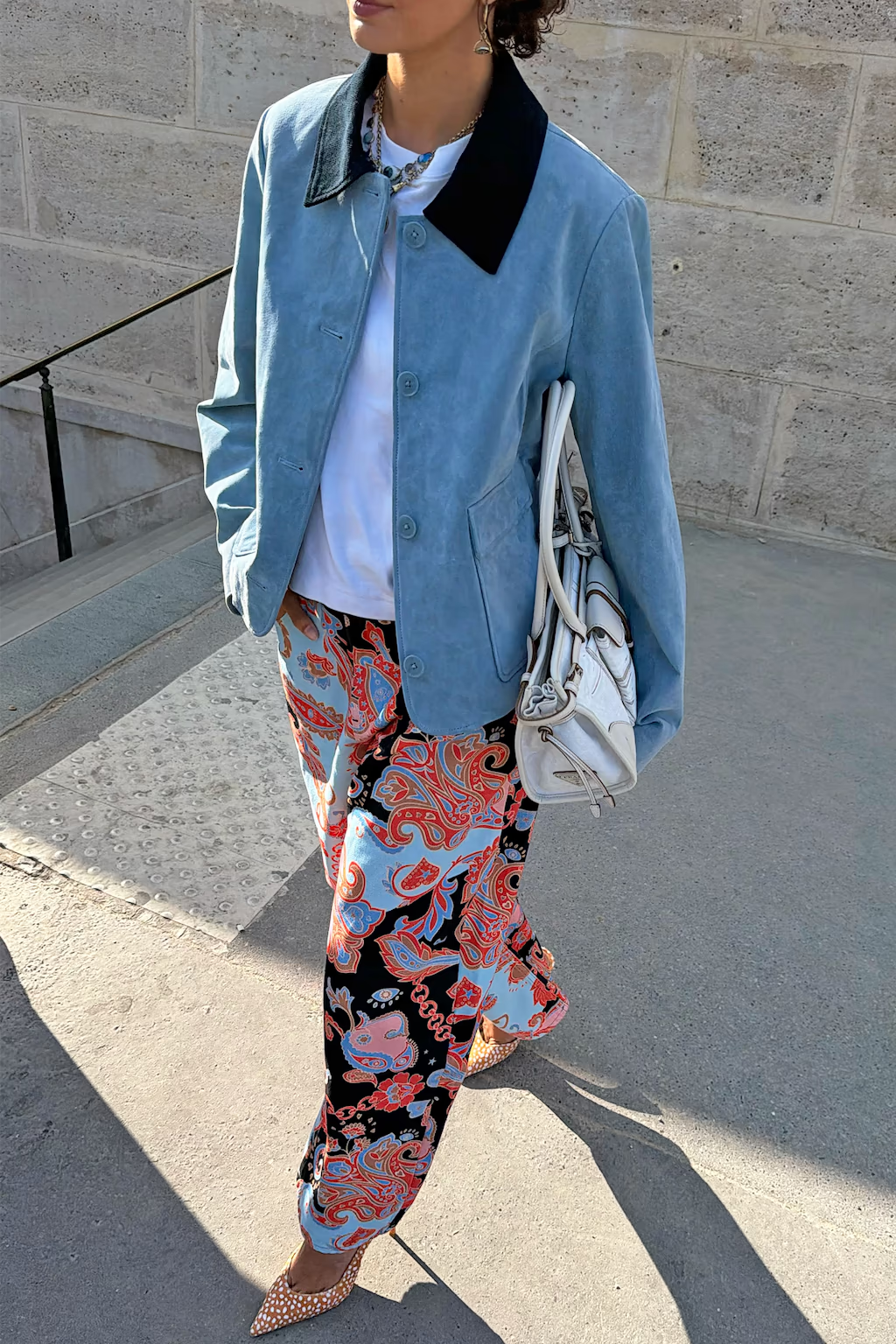 NEVER FULLY DRESSED Sky Blue Suede Jacket