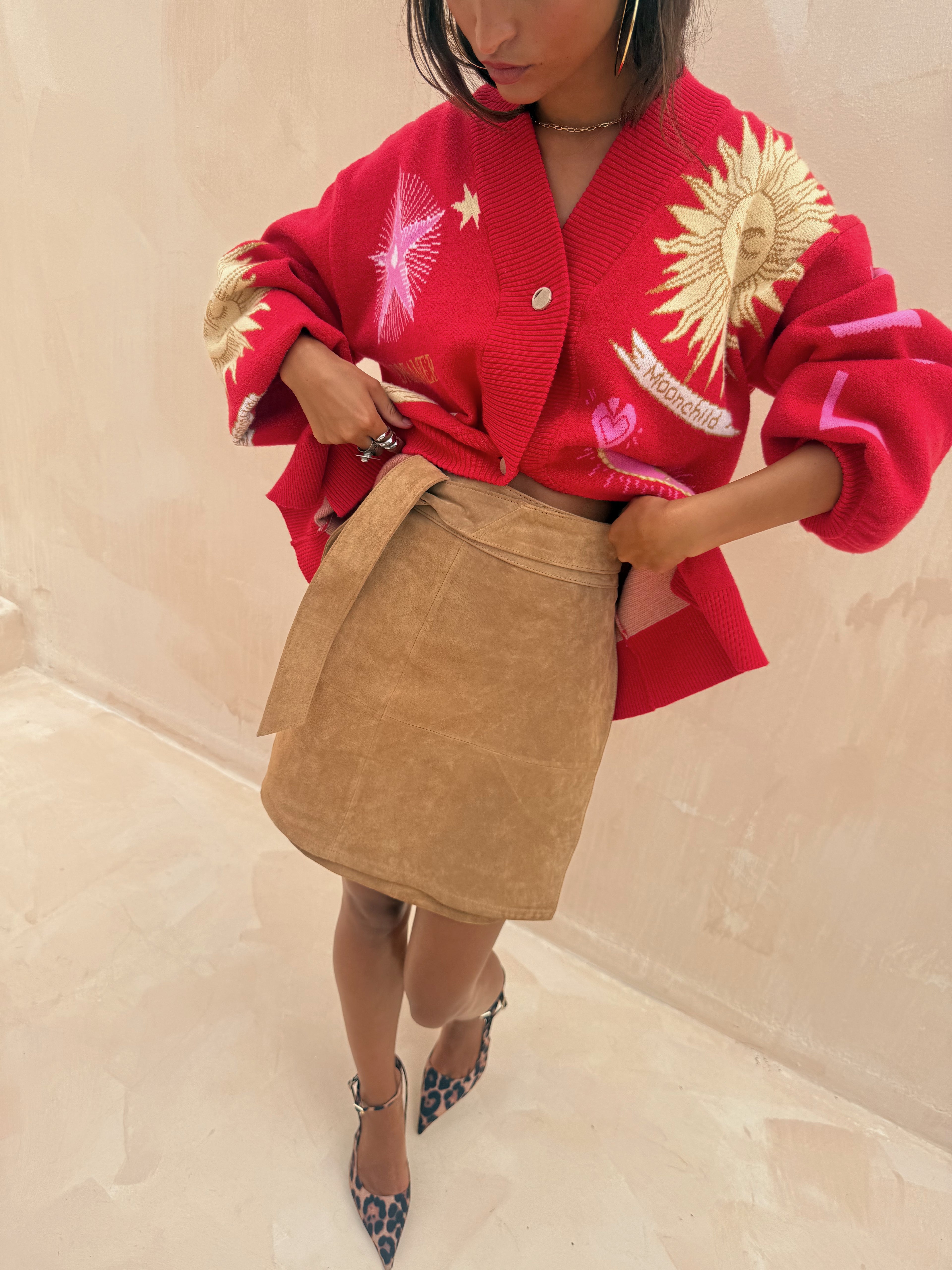 Never Fully Dressed Mystical Cardigan:  Red