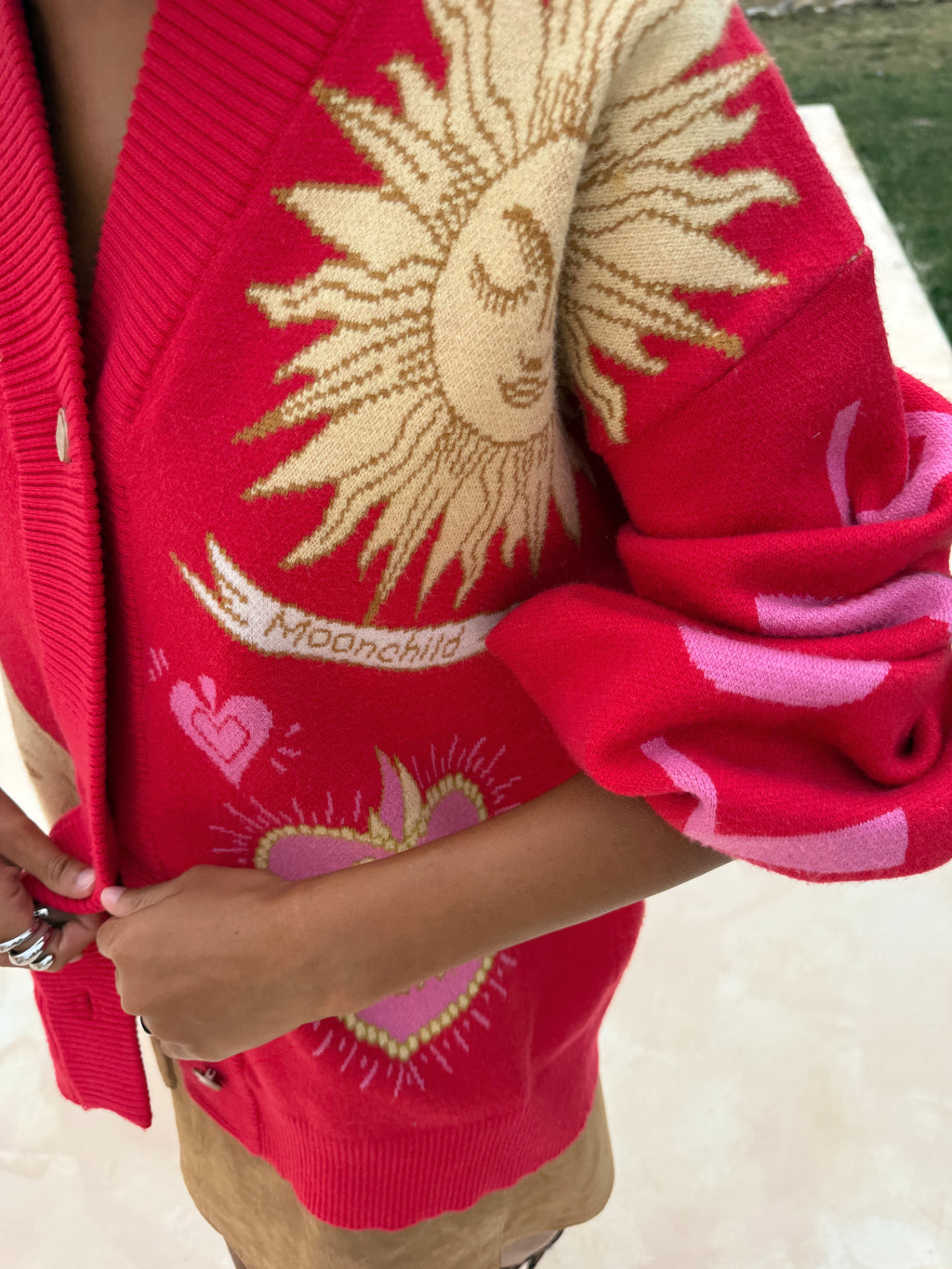 Never Fully Dressed Mystical Cardigan:  Red