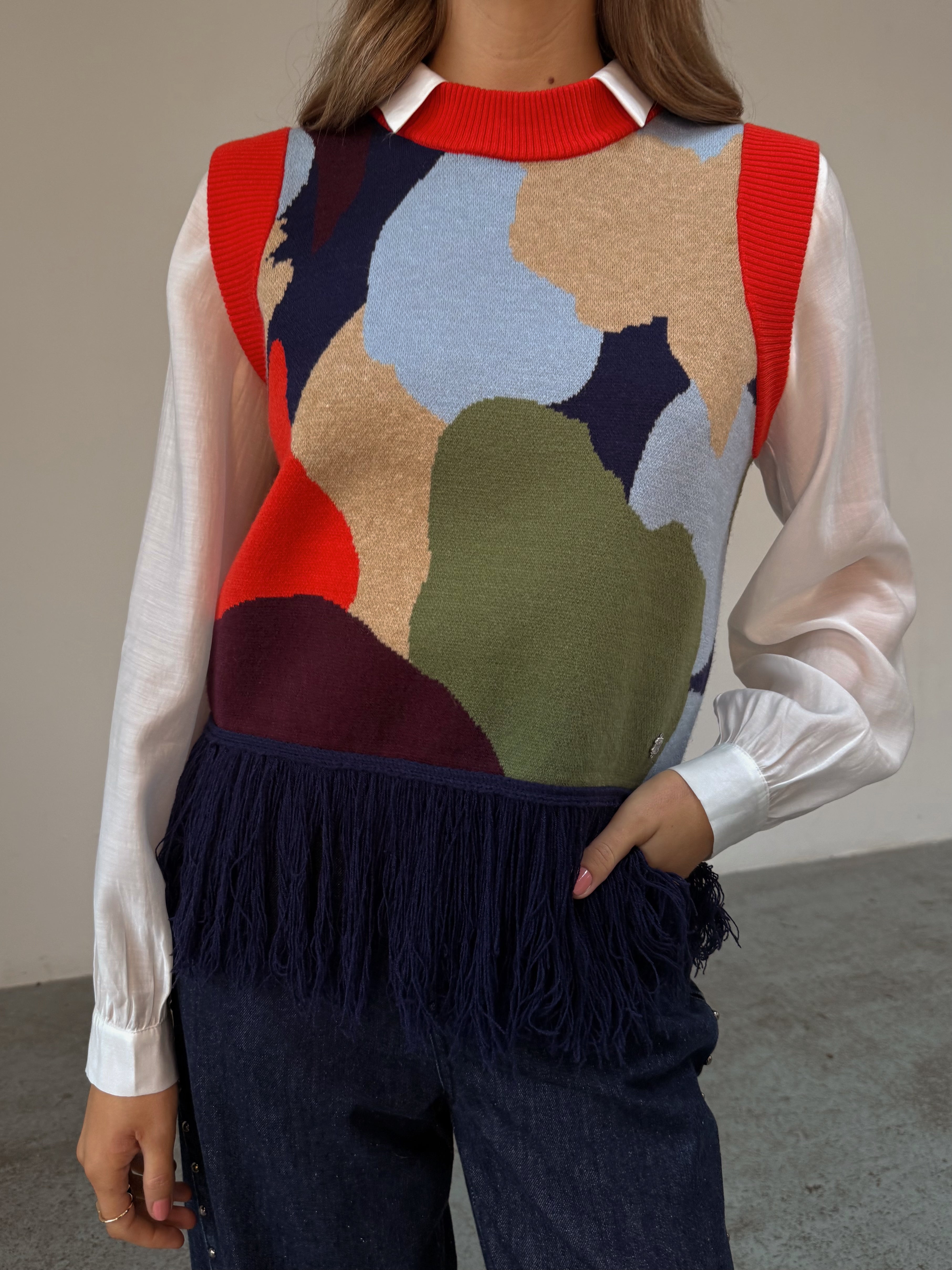 Never Fully Dressed Abstract Vest