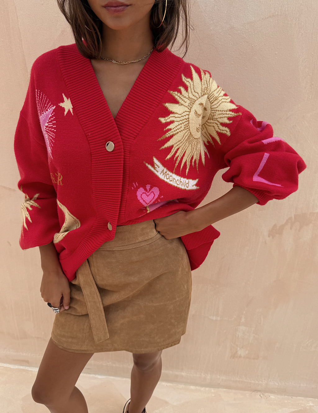 Never Fully Dressed Mystical Cardigan:  Red