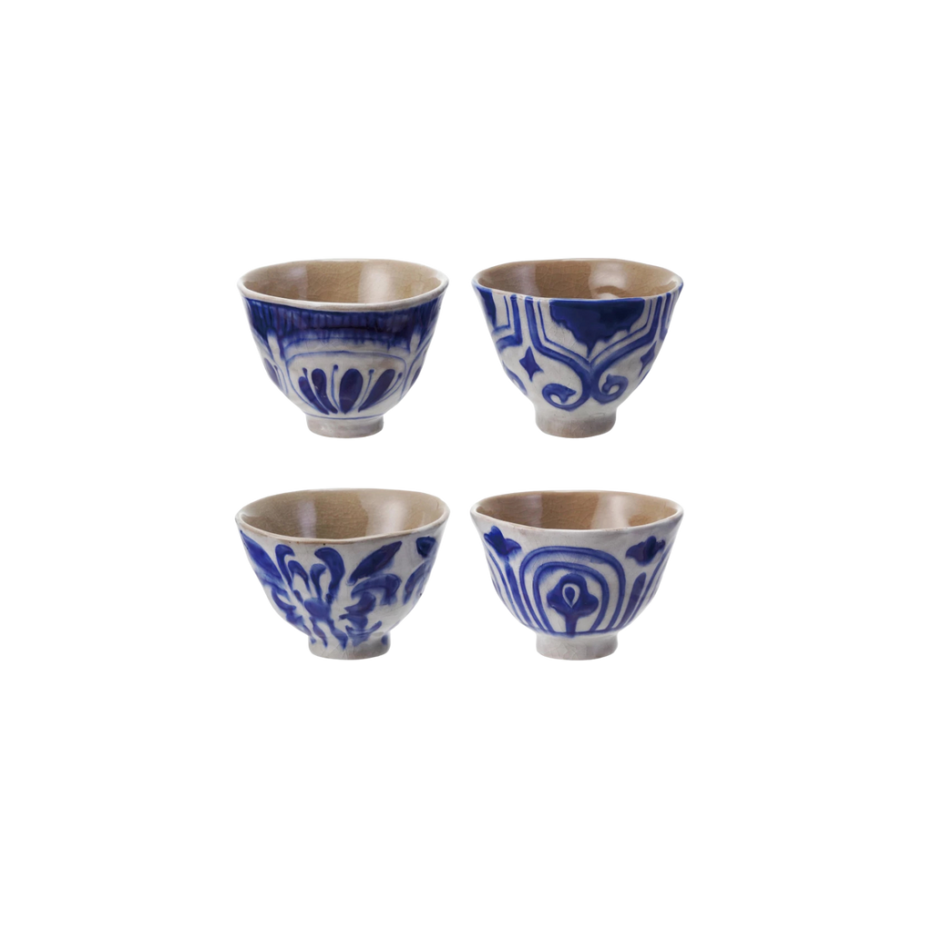 Blue and White Crackle Stoneware Bowl