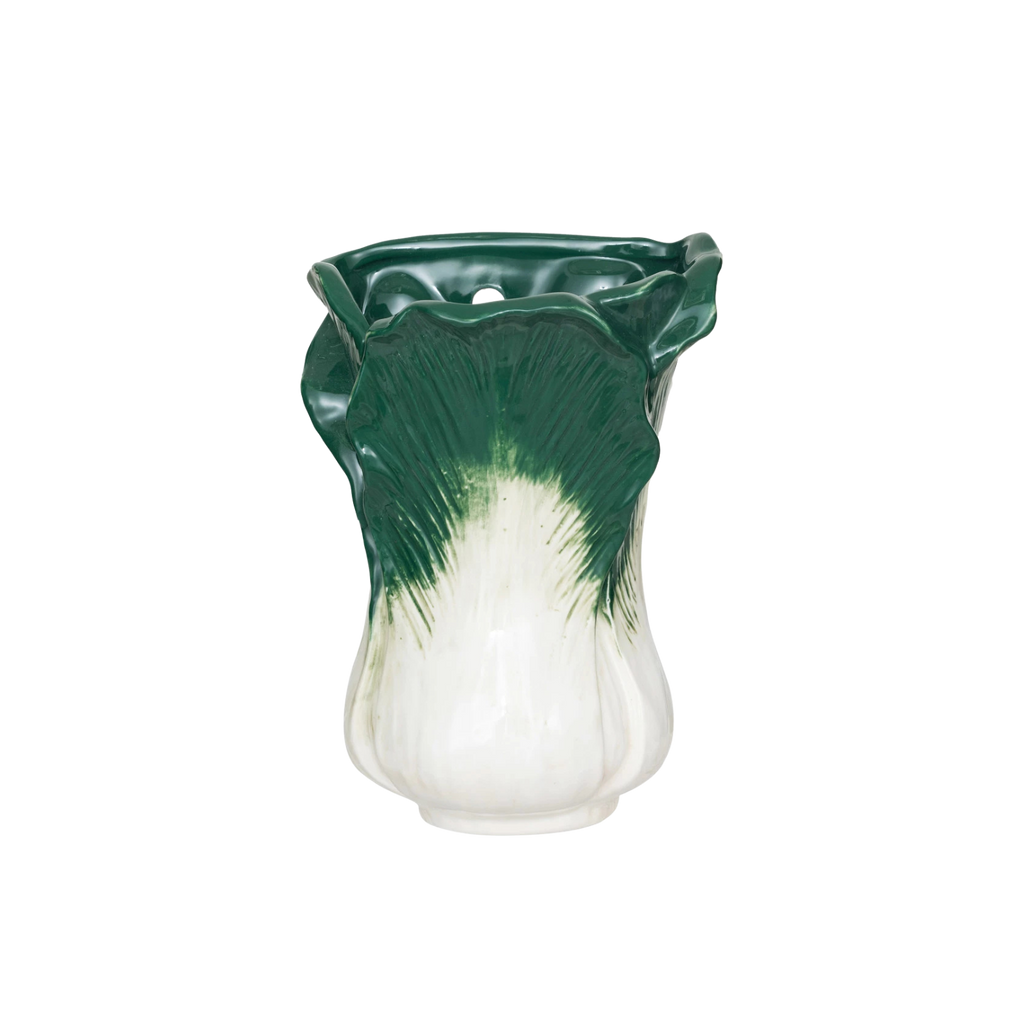 Stoneware Cabbage Wall Vase