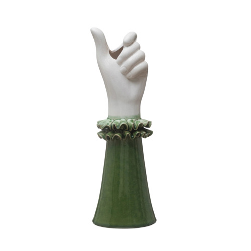 Stoneware Hand Shaped Vase