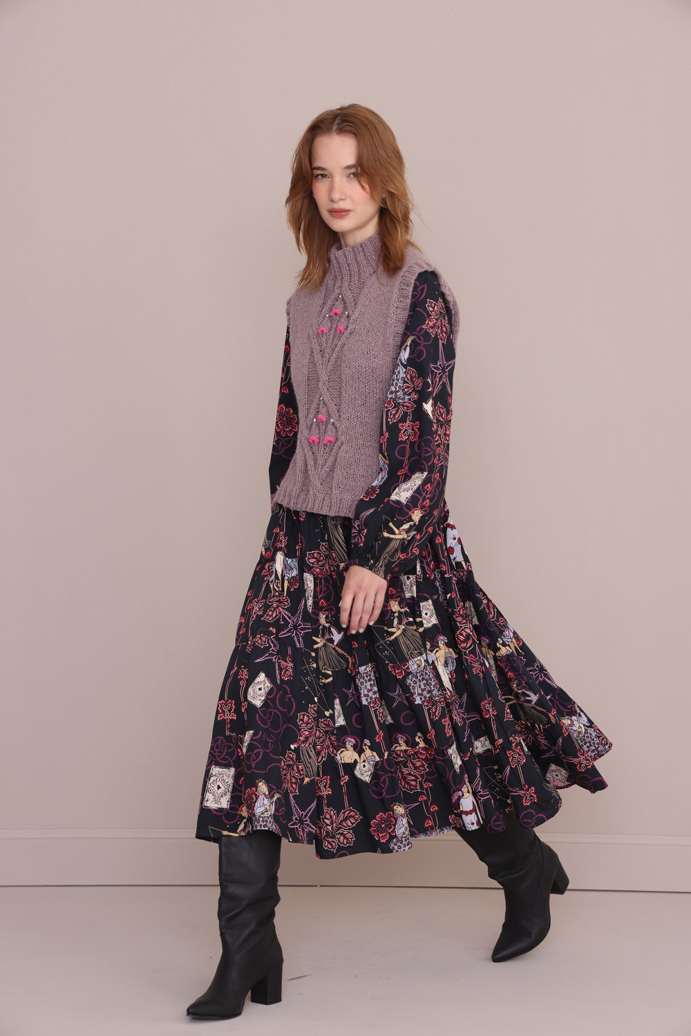 Moulin Sweater Vest - Mauve