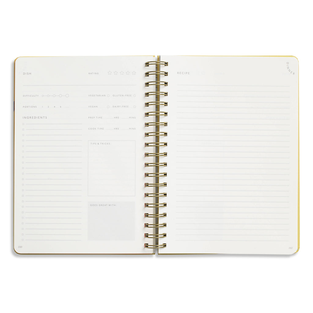Hanging Fruits Hardcover Guided Recipe Journal