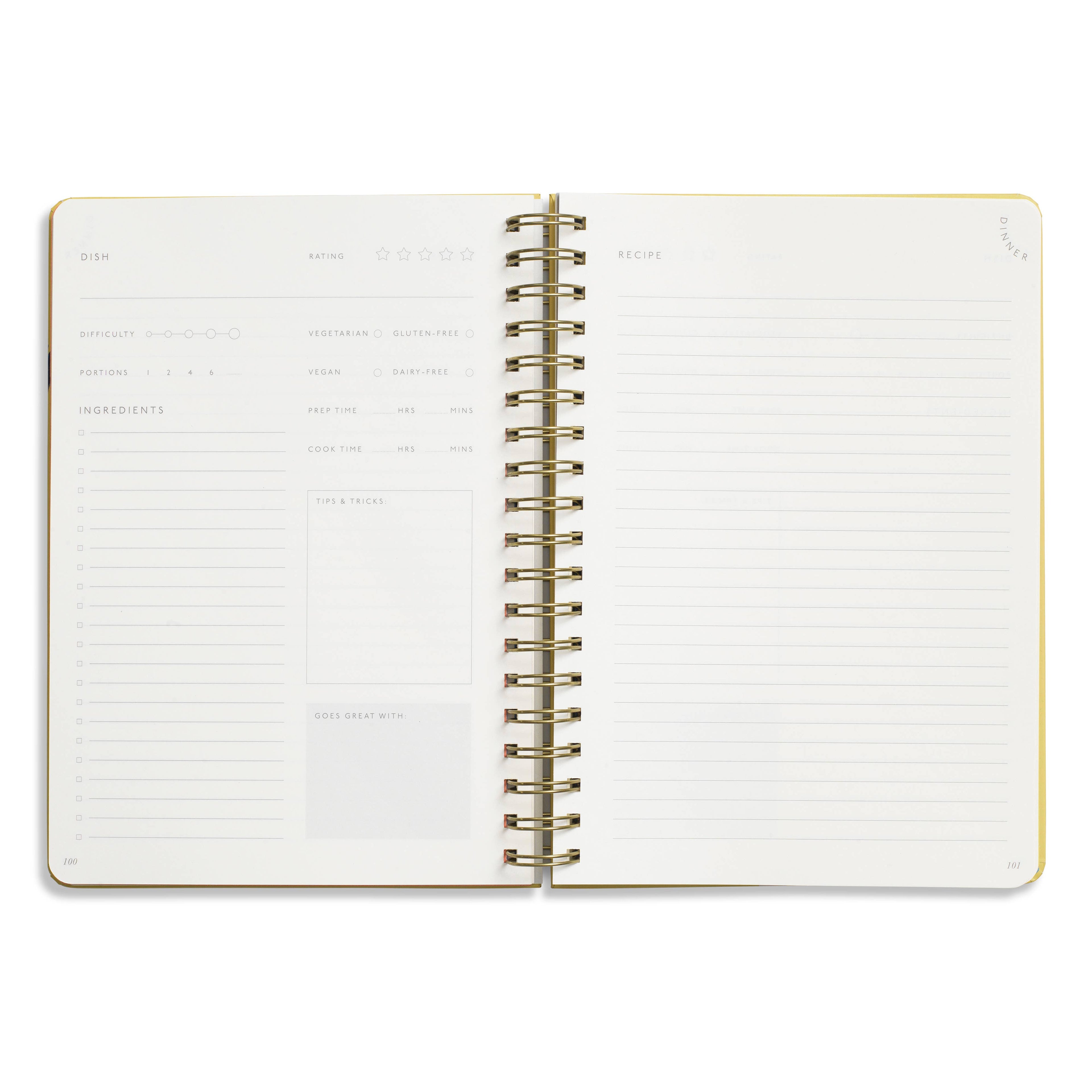 Hanging Fruits Hardcover Guided Recipe Journal