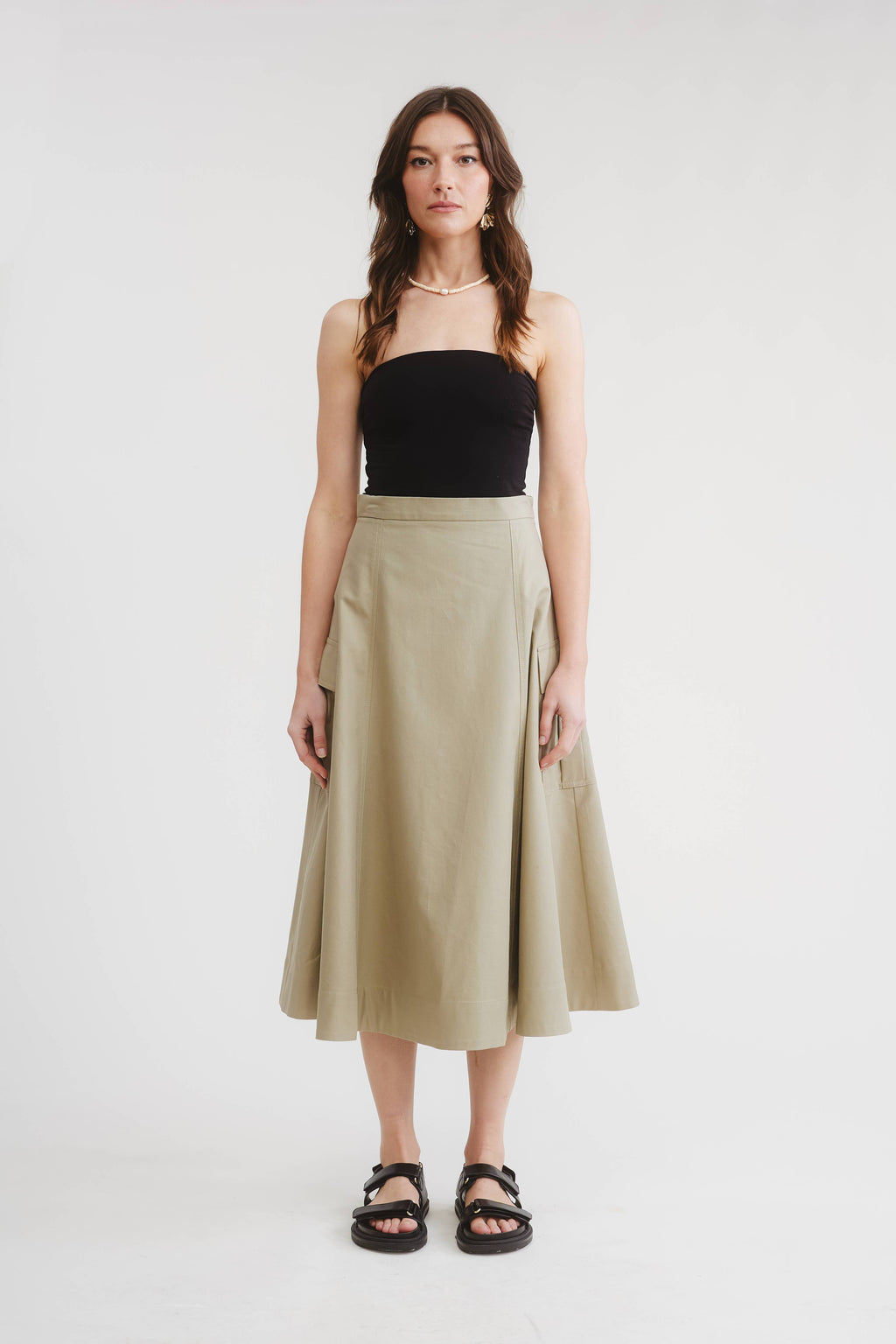 Dune Cargo Skirt:  Khaki