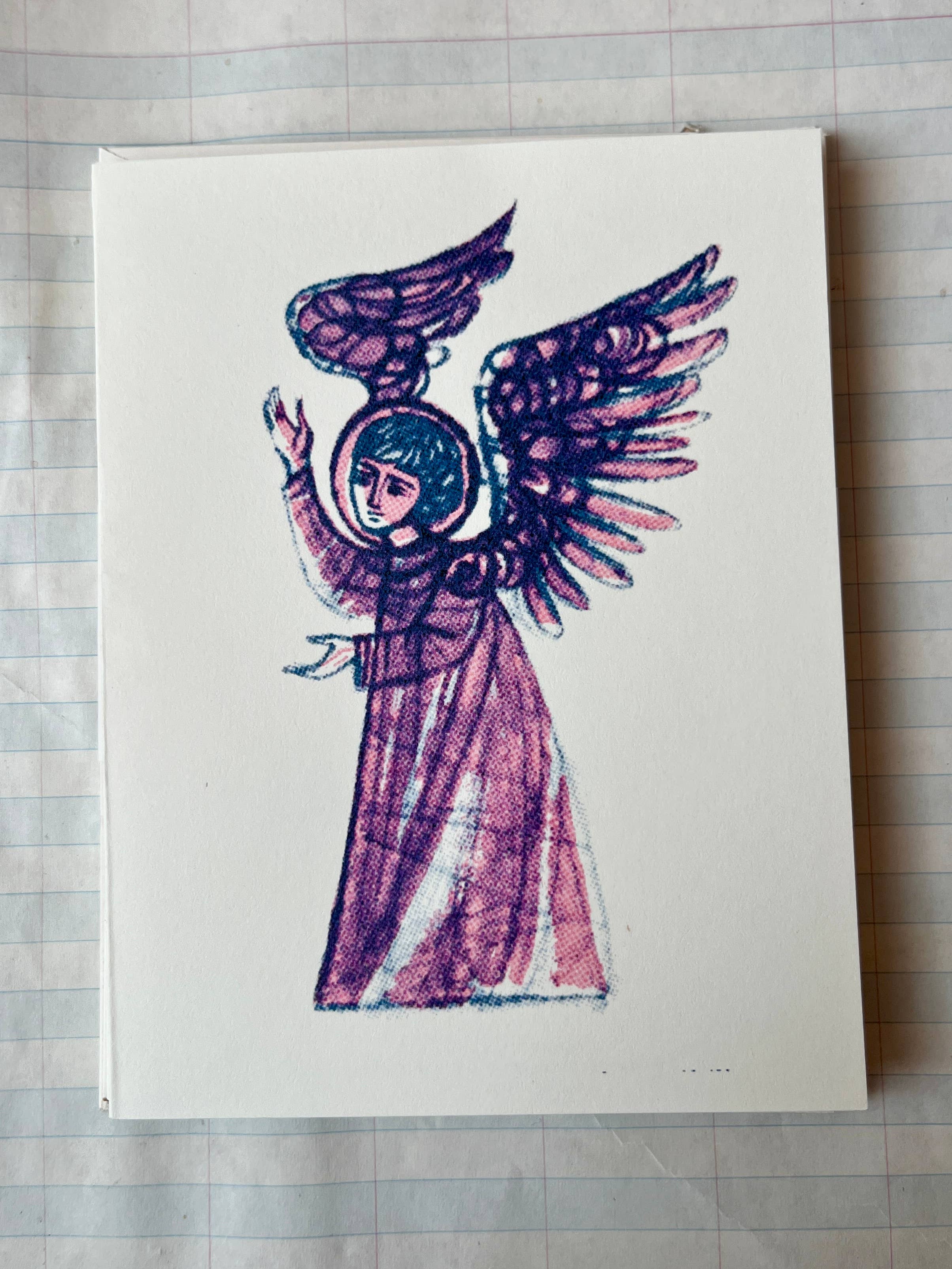 Singing Angel Holiday Card