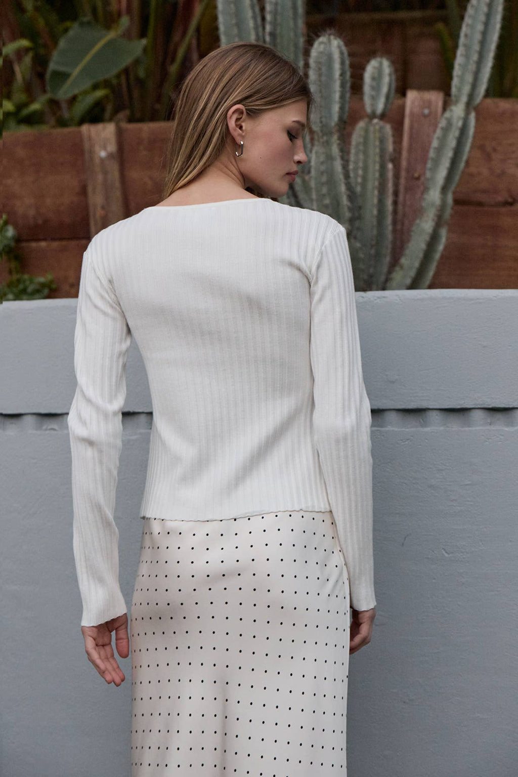Slim Fit Knit Button Top