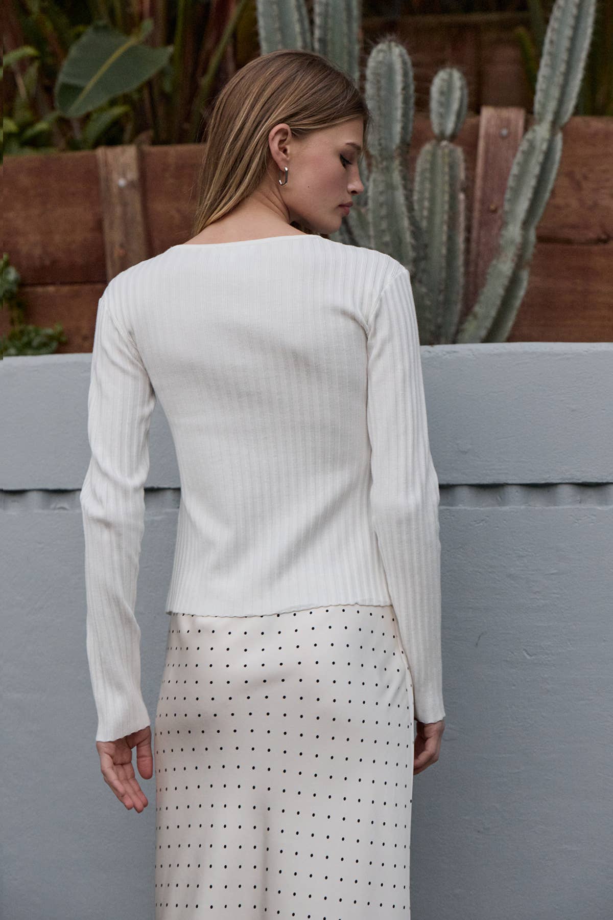Slim Fit Knit Button Top