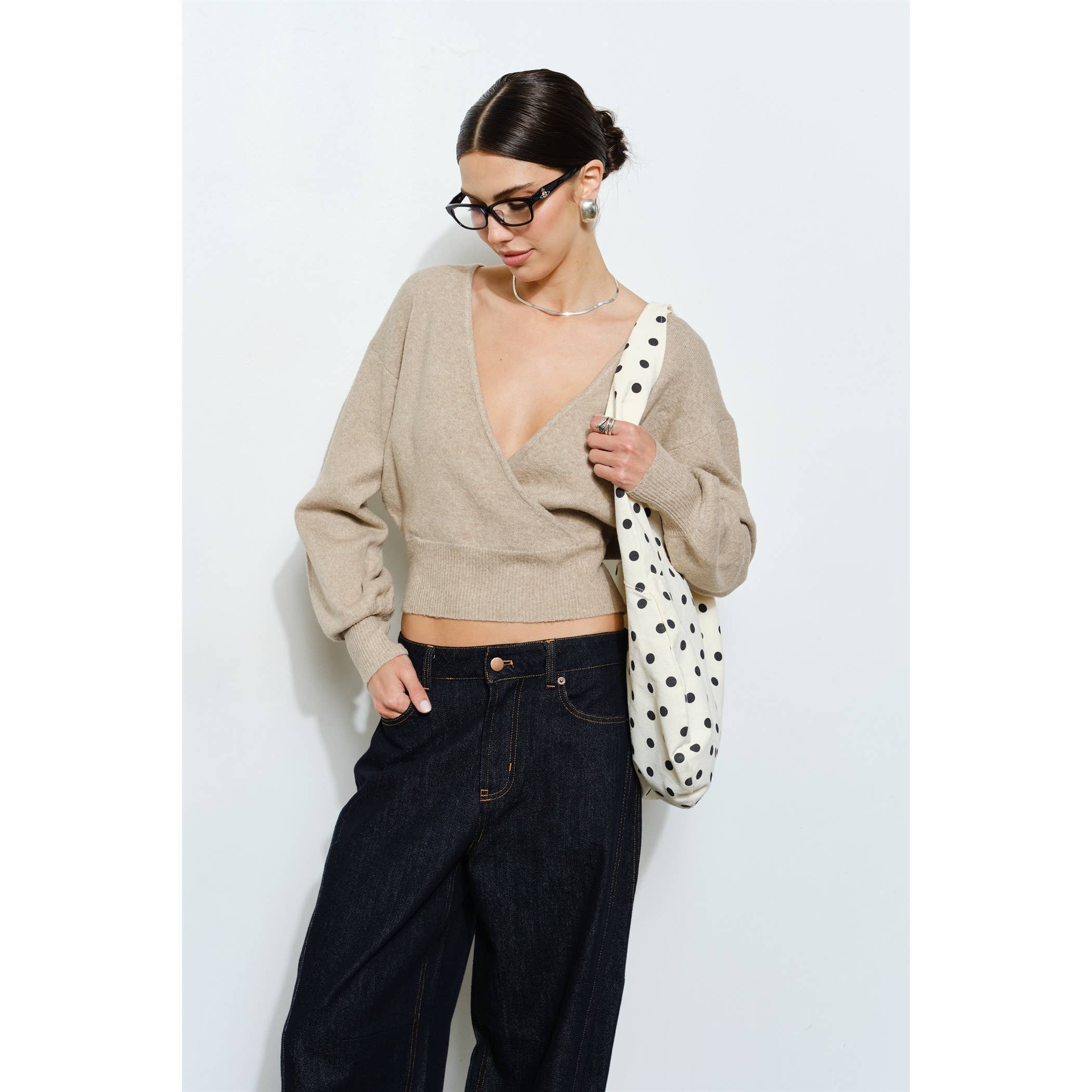 Juliana Polka Dot Canvas Tote Bag
