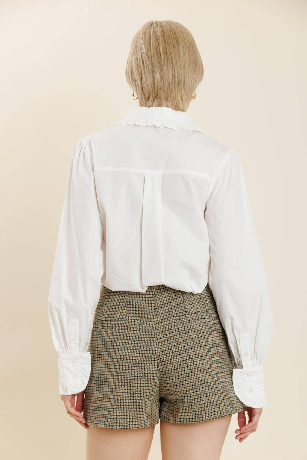 Ruffle Button Down Shirt