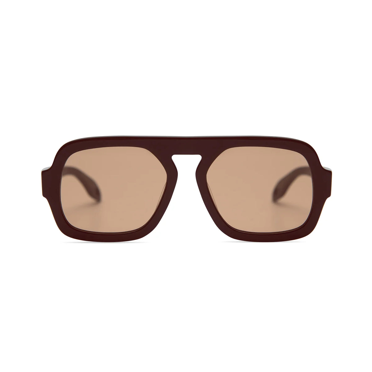 ELISA JOHNSON JANE SUNGLASSES IN DARK BROWN AMBER LENS