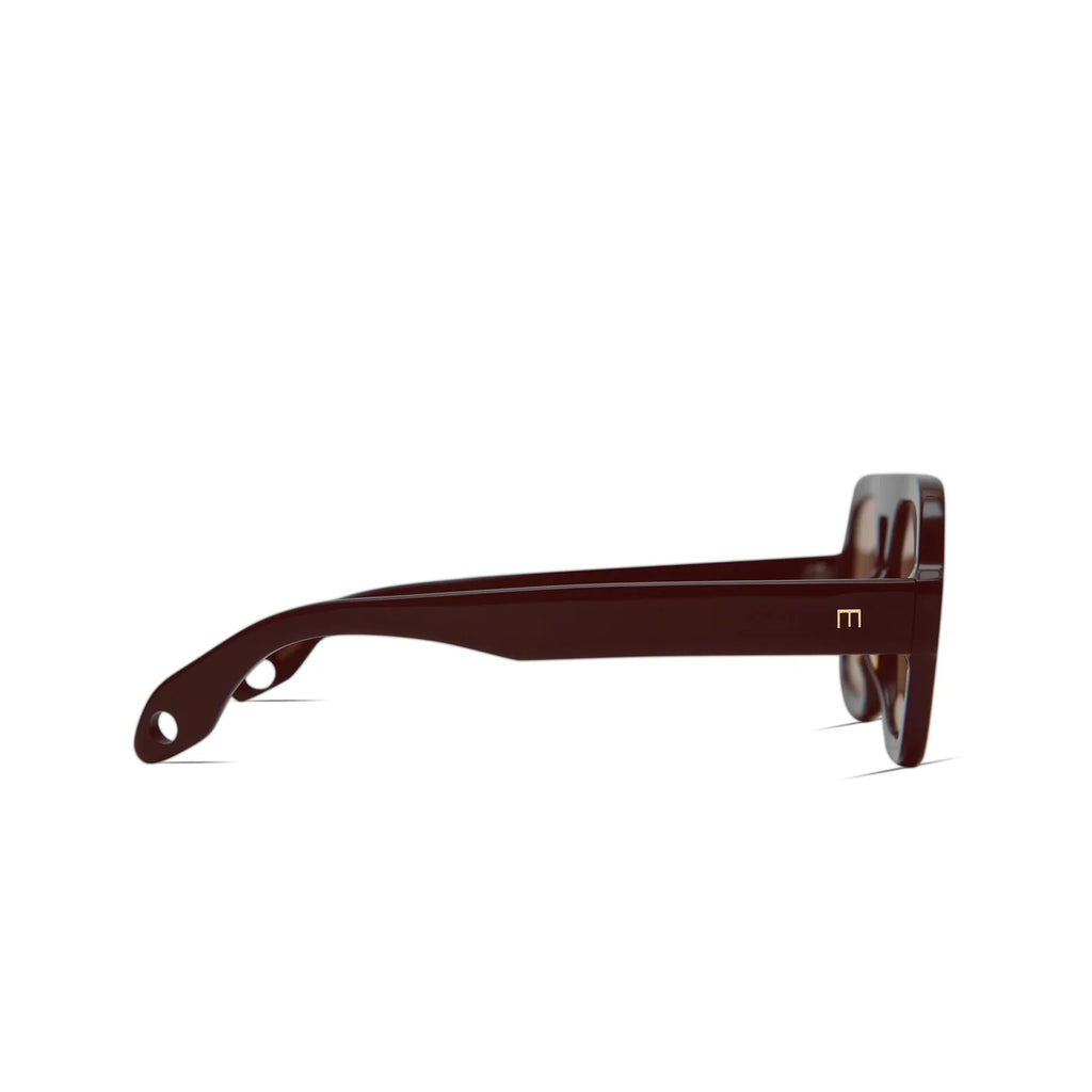 ELISA JOHNSON JANE SUNGLASSES IN DARK BROWN AMBER LENS