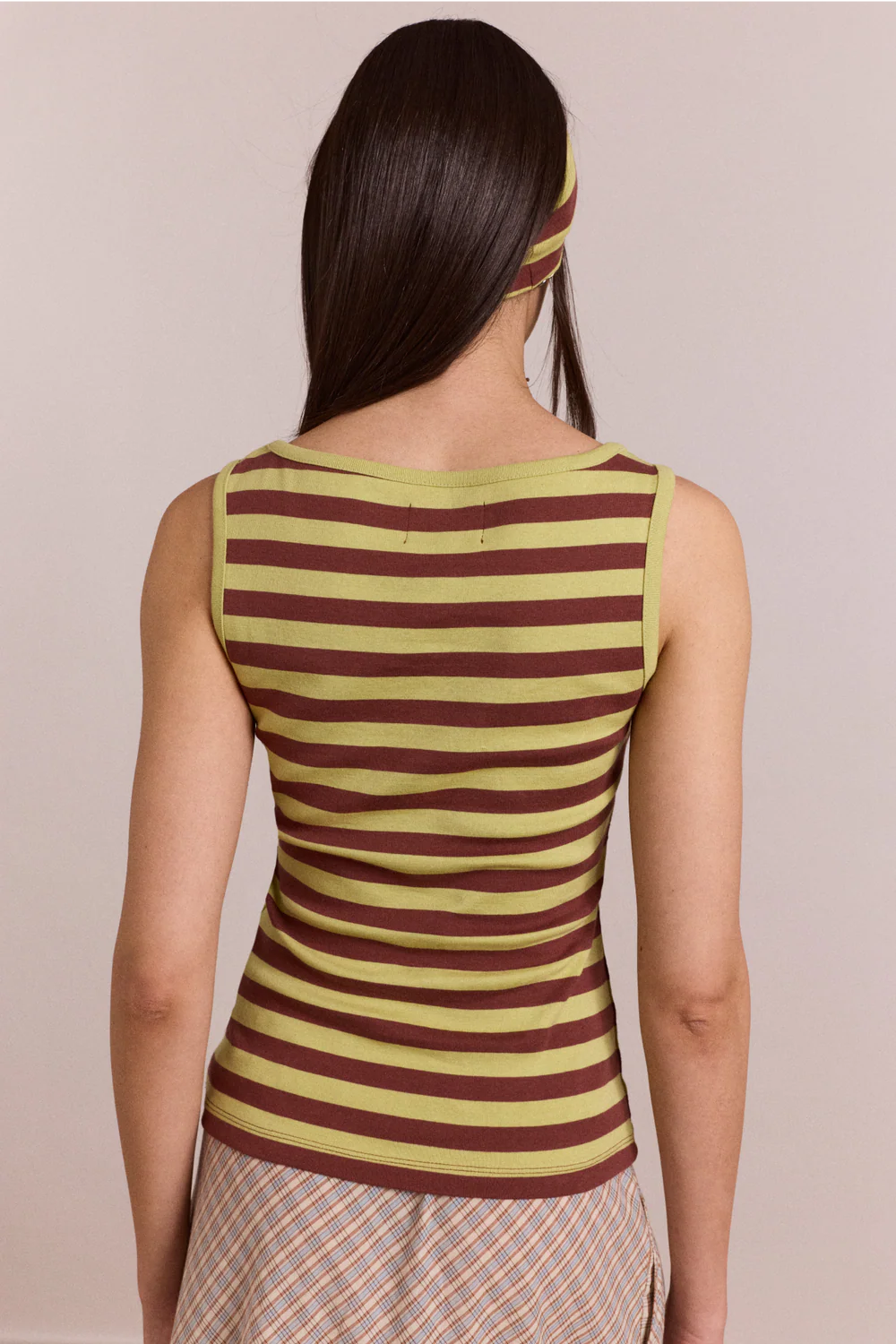 Damson Madder Avielle Tank - Green Stripe