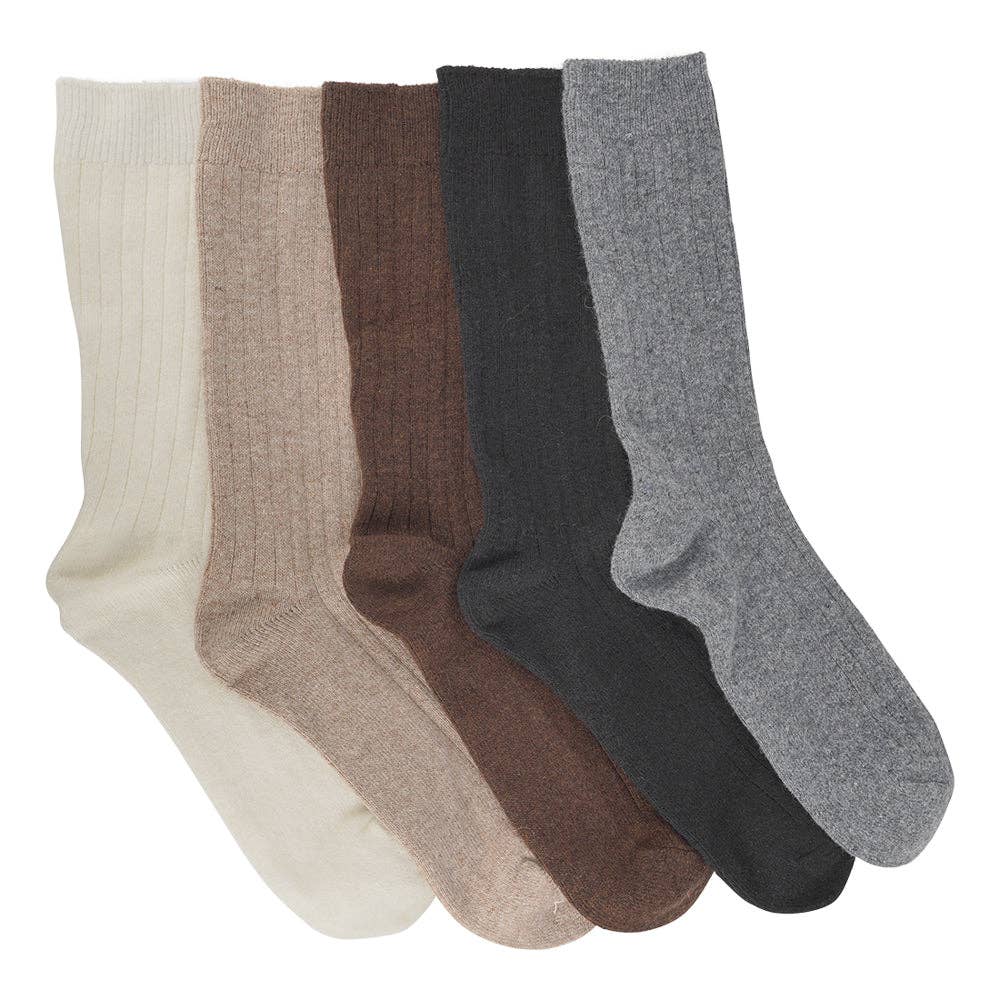 SUPER SOFT CASHMERE SOCKS: Taupe