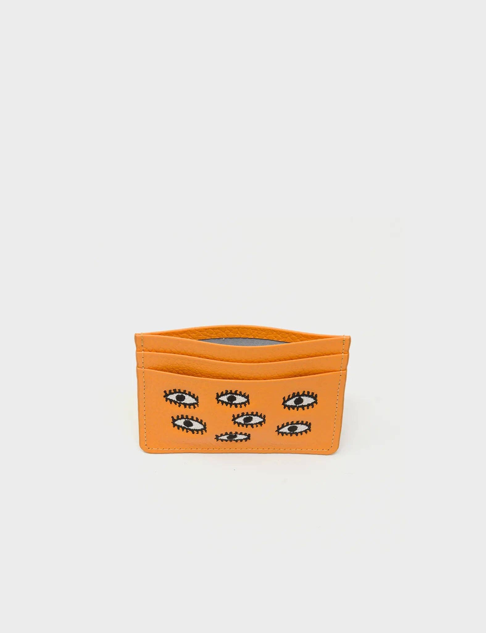 Min & Mon Filium Flamingo Orange Leather Cardholder
