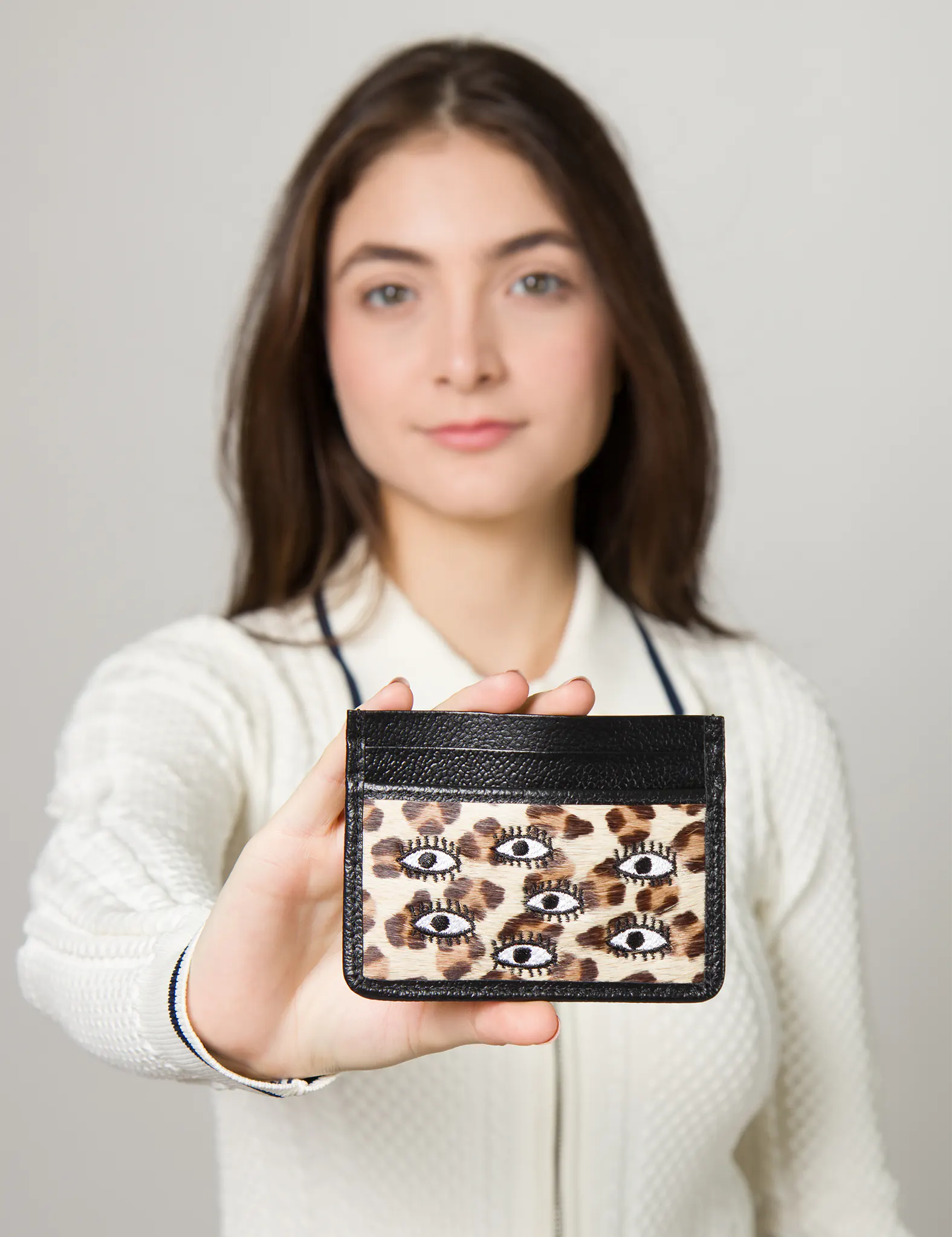 Min & Mon Filium Animal Print Leather Cardholder