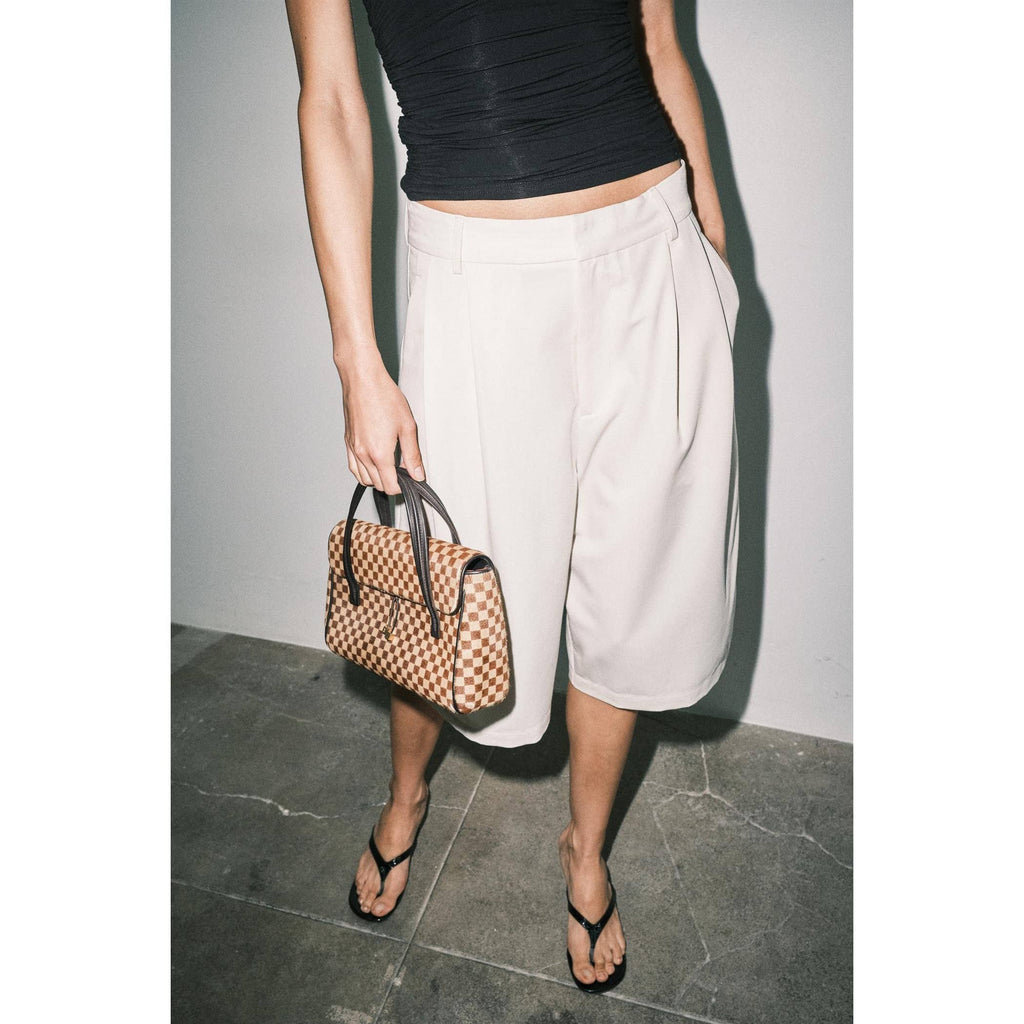 Sable Wide Leg Bermuda Shorts