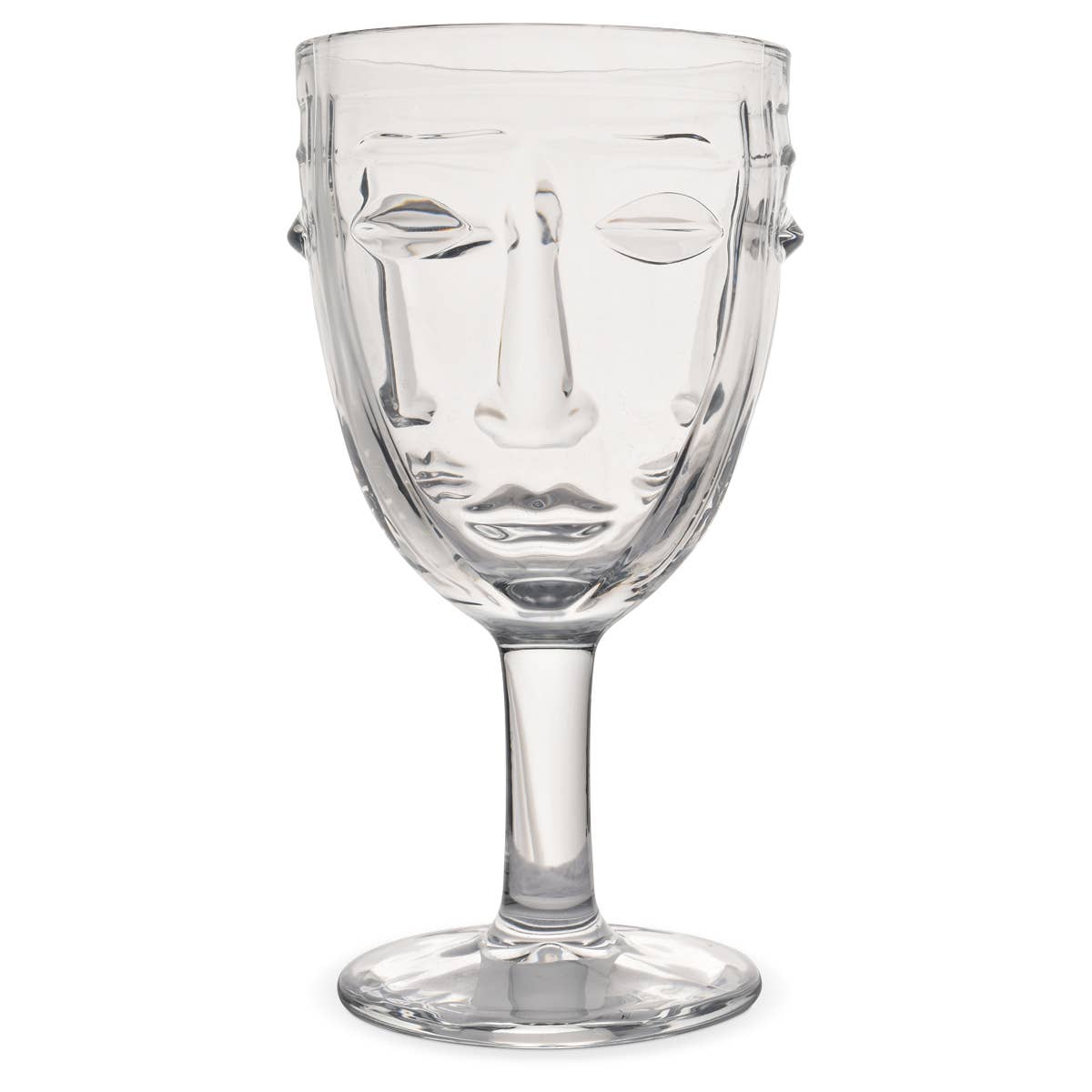Face stemmed glass