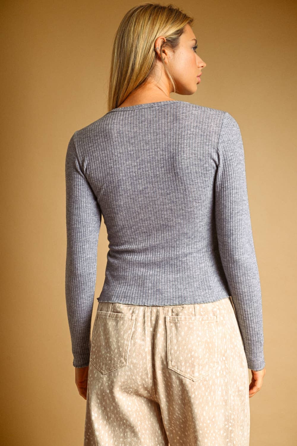 Long Sleeve Ribbed Top