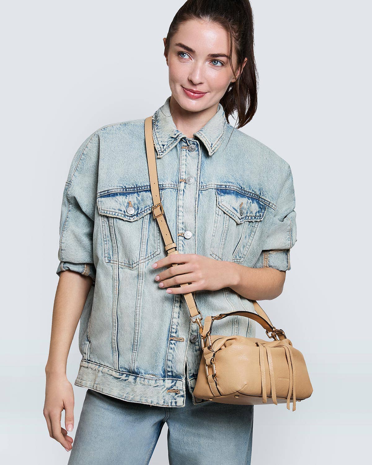 Aimee Kestenberg Dumpling Convertible Handheld: Camel