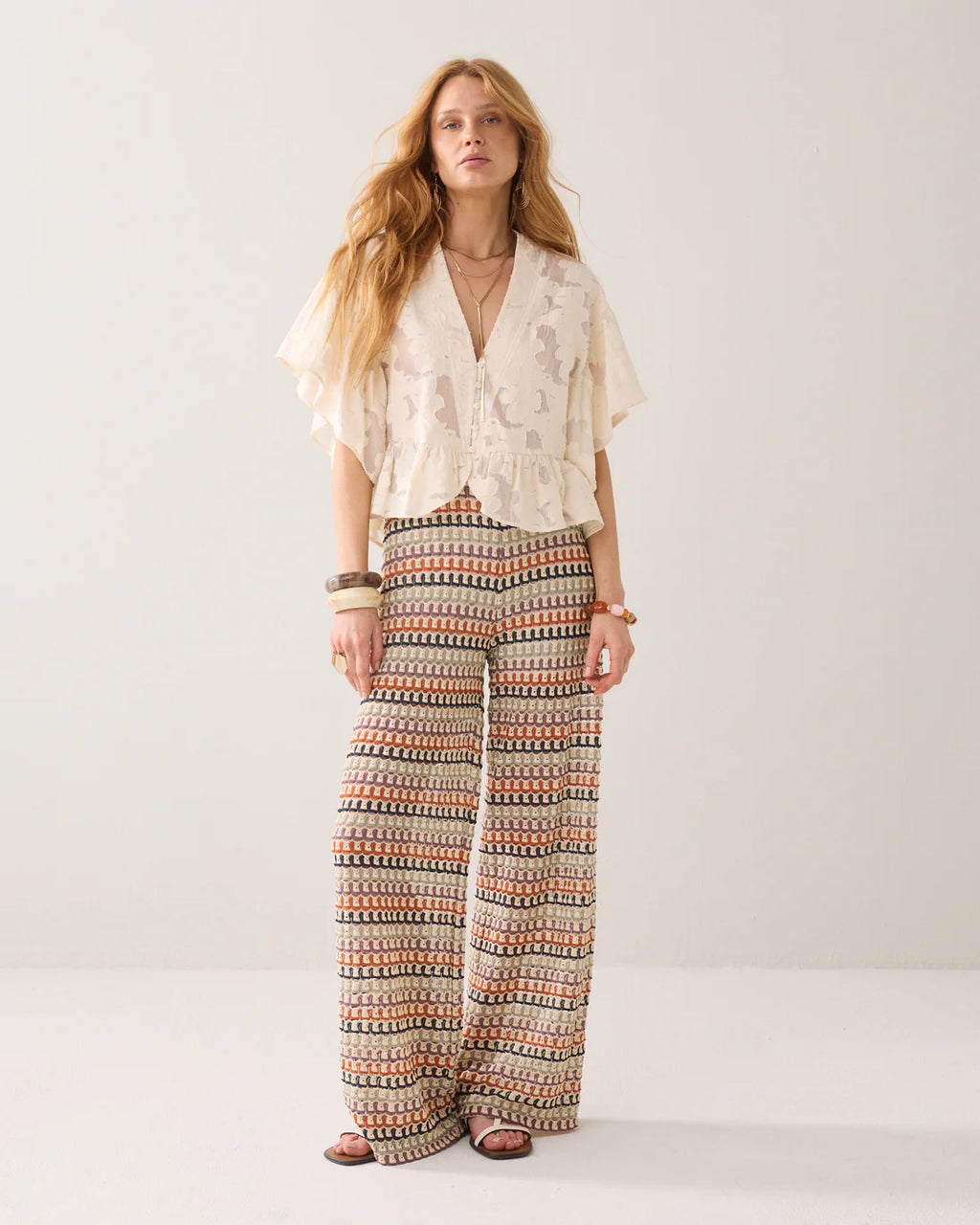 Bohemian peplum blouse