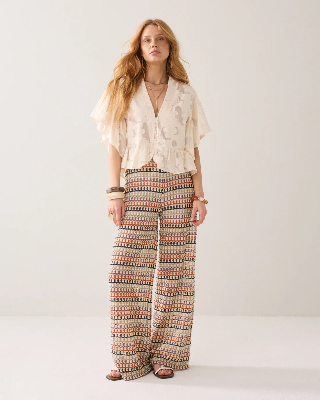Bohemian peplum blouse