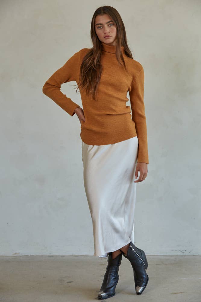 Turtleneck sweater: Camel