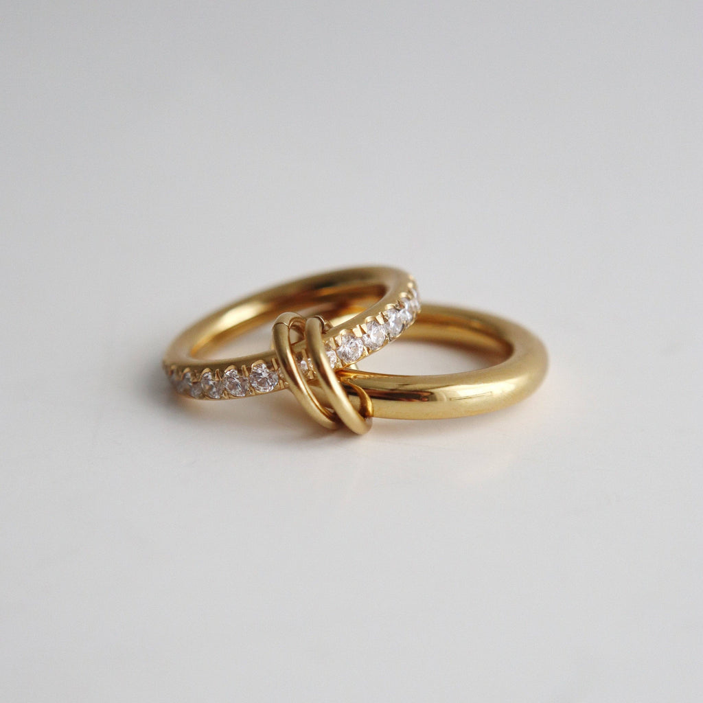 JESSA Jewelry Cecilia Double Interlocking Ring