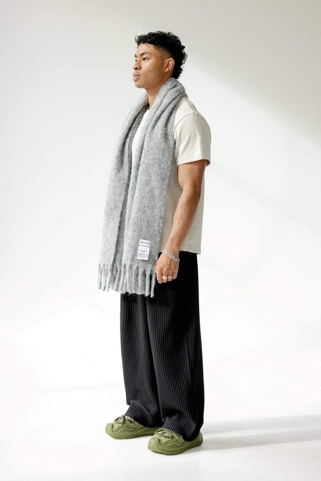 The Reykjavik Scarf with RWS Wool - Grey