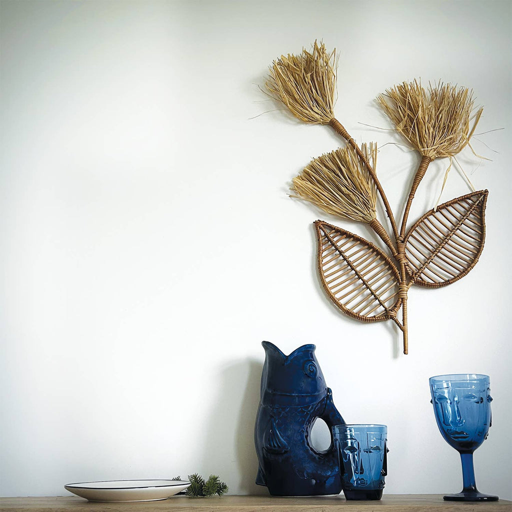 Face Stemmed Glass - Blue